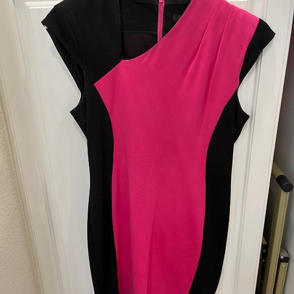 French Connection Black and Fuschia Dress - Picture 1 of 4